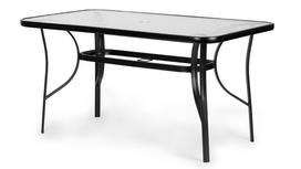grudinto stiklo stalas - Lauko stalas MultiGarden, skaidri sp./juoda sp., 120 cm x 70 cm x 71 cm - 8 nuotrauka