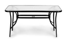 grudinto stiklo stalas - Lauko stalas MultiGarden, skaidri sp./juoda sp., 120 cm x 70 cm x 71 cm - 9 nuotrauka