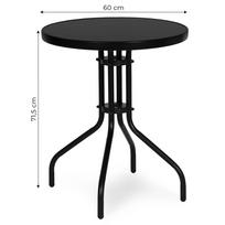 60 foteliukas - Lauko stalas MultiGarden Round, juodas (Black) - 2 nuotrauka