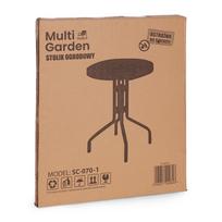 60 foteliukas - Lauko stalas MultiGarden Round, juodas (Black) - 3 nuotrauka