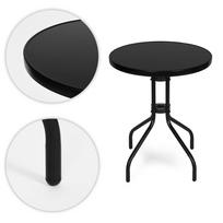 60 foteliukas - Lauko stalas MultiGarden Round, juodas (Black) - 4 nuotrauka
