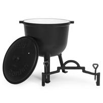 ketaus kepsnine - MultiGarden Ketaus emaliuotas katilas 10 l, juodas (Black) - 7 nuotrauka