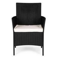 lauko baldu pagalveles - Lauko baldų komplektas MultiGarden DNLJA-001-1, juodas (Black) - 3 nuotrauka