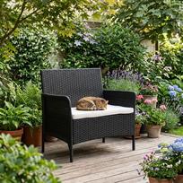 lauko baldu pagalveles - Lauko baldų komplektas MultiGarden DNLJA-007-1, juodas (Black) - 9 nuotrauka