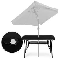 grudintas stiklas 80 - Lauko stalas MultiGarden, juoda sp., 140 cm x 80 cm x 71 cm - 4 nuotrauka