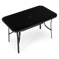 grudintas stiklas 80 - Lauko stalas MultiGarden, juoda sp., 140 cm x 80 cm x 71 cm - 6 nuotrauka
