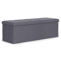 pufas daiktadeze - ModernHome TH-PO-7-4 Pufas su daiktadėže, šviesiai pilkas (Light Gray) - 2 nuotrauka