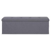 pufas daiktadeze - ModernHome TH-PO-7-4 Pufas su daiktadėže, šviesiai pilkas (Light Gray) - 3 nuotrauka