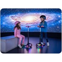 paspirtukas triratis - Ricokids Glowi LED triratis balansinis paspirtukas vaikams, juodas ir rožinis - 4 nuotrauka
