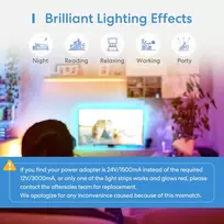 smart meter - Smart Lightstrip|MEROSS|Smart WiFi LED Strip wtih RGB (2*5 meter)|MSL320CHK(EU)-10M - 2 nuotrauka