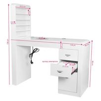 kosmetinis stalas baltas - ActivEshop Manikiūro stalas 310 Right, Baltas (White) - 2 nuotrauka