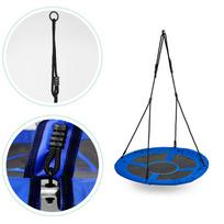 vaikiskos supynes vaikams - Sūpynės Gandro Lizdas EcoToys BOC100, 100 cm, mėlyna (Blue) / juoda (Black) - 2 nuotrauka