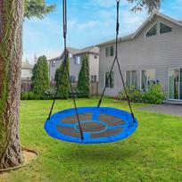 vaikiskos supynes vaikams - Sūpynės Gandro Lizdas EcoToys BOC100, 100 cm, mėlyna (Blue) / juoda (Black) - 5 nuotrauka