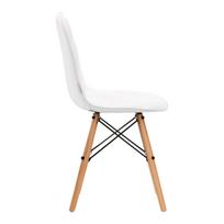 eko - Valgomojo kėdė ActivEshop QS-185, matinė, balta, 38 cm x 43 cm - 7 nuotrauka