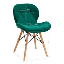 kede - Valgomojo kėdė ActivEshop 4Rico QS-186, žalia, 38 cm x 38 cm - 2 nuotrauka