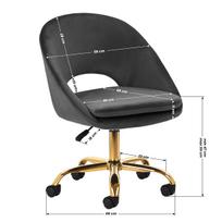 kede su ratukais - Darbo kėdė ActivEshop QS-MF18G, 56 x 46 x 47 - 59 cm, aukso/pilka - 2 nuotrauka