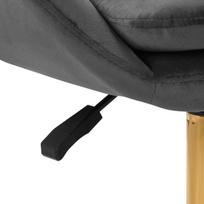 kede su ratukais - Darbo kėdė ActivEshop QS-MF18G, 56 x 46 x 47 - 59 cm, aukso/pilka - 3 nuotrauka