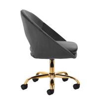 kede su ratukais - Darbo kėdė ActivEshop QS-MF18G, 56 x 46 x 47 - 59 cm, aukso/pilka - 6 nuotrauka