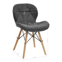 senukai valgomojo kedes - Valgomojo kėdė ActivEshop 4Rico QS-186, pilka sp., 38 cm x 38 cm - 2 nuotrauka