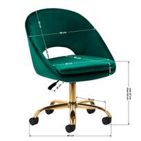 kede su ratukais - Darbo kėdė 4Rico QS-MF18G, 56 x 46 x 47 - 59 cm, žalia - 2 nuotrauka