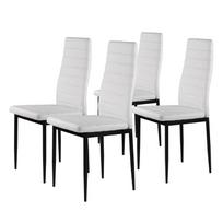 4 kedziu komplektas - Kėdžių rinkinys ModernHome DC855, matinė, balta, 41 cm x 43 cm x 98 cm - 2 nuotrauka