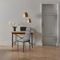 4 kedes komplektas - Kėdžių rinkinys ModernHome F261-3KD, matinė, pilka, 40 cm x 40 cm x 98 cm - 4 nuotrauka