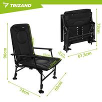 zvejybos kede - Trizand reguliuojama sulankstoma žvejybos kėdė, žalia (Green) - 19 nuotrauka