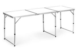 turistinis stalas - Modernhome Turistinis stalas, sulankstomas kempingo stalas, baltas stalviršis, 180 x 60 cm - 4 nuotrauka