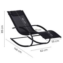gultas supamas kreslas - Sodo gultas MultiGarden „Zero Gravity“, juodas (Black) - 2 nuotrauka