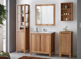 vonios spintele pastatomui praustuvui - Vonios spintelė COMAD CLASSIC OAK 821 -80CM FSC, ąžuolo - 2 nuotrauka
