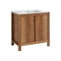 vonios spintele pastatomui praustuvui - Vonios spintelė COMAD CLASSIC OAK 821 -80CM FSC, ąžuolo - 3 nuotrauka