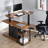 pakeliamas stalas - Ergo Office ER-450 Elektrinis pakeliamas stalas, rudas (Brown) - 5 nuotrauka