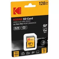 atminties kortele 128gb pro v60 - Kodak 128GB SD UHS-II U3 V60 Ultra Pro - 2 nuotrauka