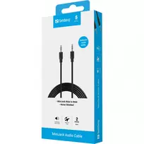 kabelis 3.5mm 2.5mm - Sandberg 501-24 MiniJack Cable M-M 2m - 2 nuotrauka