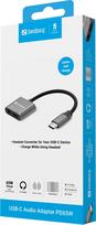 usb c audio adapter - Sandberg 136-67 USB-C garso adapteris PD65W Pilka (Gray) - 2 nuotrauka