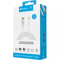 displayport 2.1 kabelis - SANDBERG DP-MiniDP 1.4 8K60Hz 2m - 2 nuotrauka
