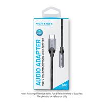 3.5mm usb c adapteris - Vention BGMHA USB-C į 3.5mm garso adapteris 0.1m Pilkas (Gray) - 9 nuotrauka