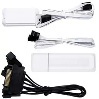 lian li uni argb fan - Lian Li UNI FAN TL Wireless LCD 120mm Balta (White) 3-pack - 2 nuotrauka