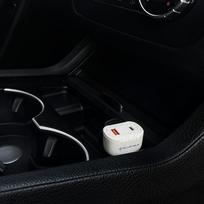 18w ikroviklis - Tellur Green car charger, 36W, 6A (PD18W   QC3.0) cream - 3 nuotrauka