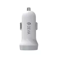 ikroviklis usb 5v 2 1a - Devia Smart series car charger suit for Lightning (5V3.1A,2USB) white - 3 nuotrauka