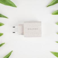 usb c pakrovejas - Tellur Green 38W dual port charger Type-C PD20W   USB QC3.0, cream - 3 nuotrauka