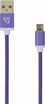 usb micro usb 1m - Sbox USB->Micro USB M/M 1m USB-10315U plum purple - 3 nuotrauka