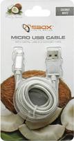 usb micro 0.5m - Sbox USB->Micro USB M/M 1.5m USB-10315W white - 2 nuotrauka