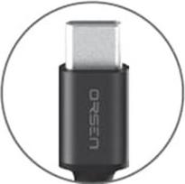 usb type c laidas 2 m - Orsen S9C USB A and Type C 2.1A 1m black - 5 nuotrauka