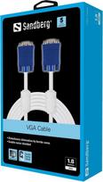 vga kabelis - Sandberg 501-61 Monitor Cable VGA LUX 1.8m - 2 nuotrauka