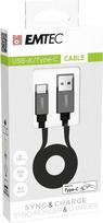 2m usb a to usb c - Emtec Cable USB-A/USB-C 1,2m T700 - 2 nuotrauka