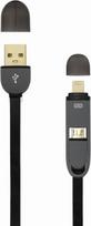 2 5 1 1m - Sbox USB->Micro USB IPH.5 M/M 1M black 2IN1B - 2 nuotrauka
