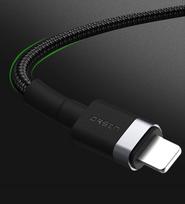 lightning type c laidas - Orsen S51 Type C to Lightning 3A 1m black - 6 nuotrauka