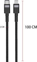 lightning type c laidas - Orsen S51 Type C to Lightning 3A 1m black - 7 nuotrauka