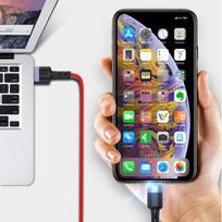 usb duomenu - Tellur Data cable USB to Lightning with LED Light, 3A, 1.2m red - 2 nuotrauka